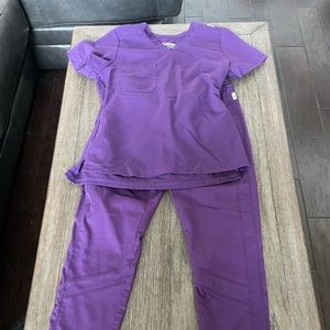 Grey's Anatomy Eggplant Scrub Set
